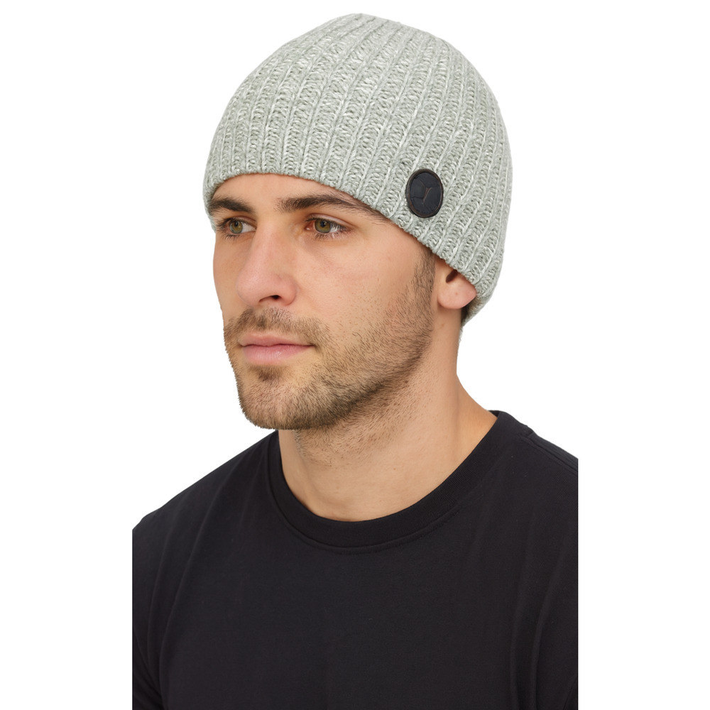Hurley Prospect Beanie Light Gray Knit Winter Hat Unisex Adult OSFM Acrylic New